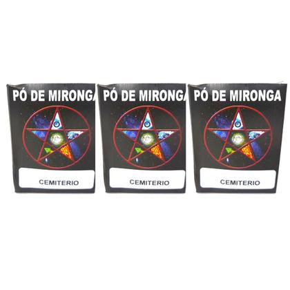 Imagem de Pó de Mironga Cemitério Ritual Umbanda Macumba Exu Magia Simpatia Kit 3 Und