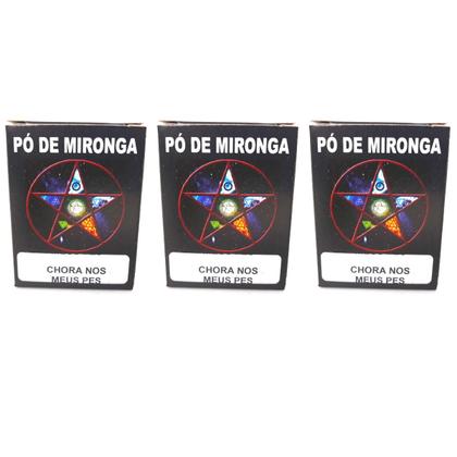 Imagem de Pó de Mironga Chora Nos Meus Pés Ritual Umbanda Macumba Exu Magia Simpatia Kit 3 Und
