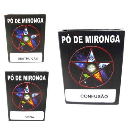 Imagem de Pó de Mironga Destruição Confusão Briga Ritual Umbanda Macumba Exu Simpatia Kit