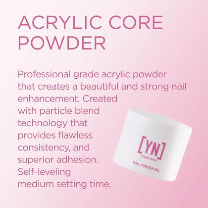 Imagem de Pó de núcleo acrílico Young Nails Autonivelante 85g - Branco