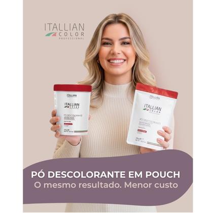 Imagem de Pó Descolorante Itallian Color Pouch Sachê 400g Pó Branco