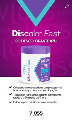 Imagem de Pó Descolorante Vloss Fast Nano Blend Azul 500g