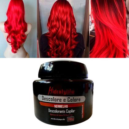 Imagem de Pó Descolore e Colore Vermelho Mairibel/Hidraty 100g