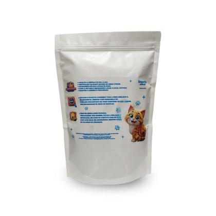 Imagem de Pó Higiênico Cães/Gatos Tira Fácil PET Seca Absorve Cocô, Xixi, Vômito em seg. Perfumado Capim-Limão