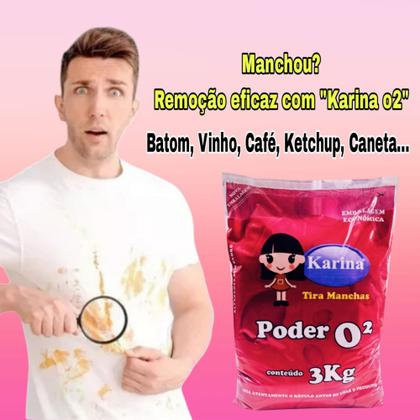 Imagem de Pó Mágico Para Manchas Difíceis Karina Poder O2 Embalagem 3Kg
