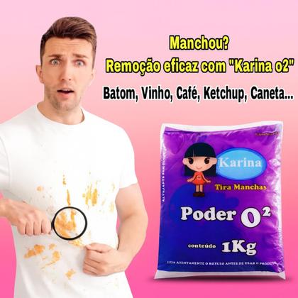Imagem de Pó Mágico Tira Manchas De Roupas Brancas E Coloridas Karina Poder O2