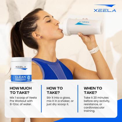 Imagem de Pó pré-treino XEELA Clean & Tested com creatina 3000 mg