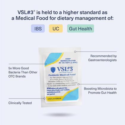 Imagem de Pó probiótico VSL 3 Medical Food 450B CFus, pacote com 30
