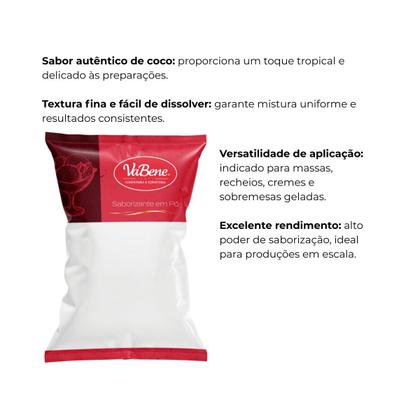 Imagem de Po saborizante sorvete e doces de coco vabene c/ 1 kg