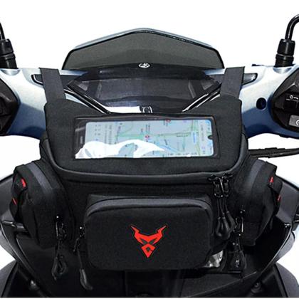 Imagem de Pochete Bolsa 2x1 Cintura E Guidão Moto Motoboy Porta Celula Impermeável Masculino Motocentric
