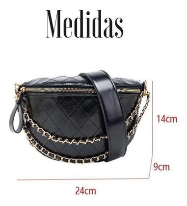 Imagem de Pochete Bolsa Feminina Detalhe Corrente Estilosa Luxuosa Carnaval  Shopping