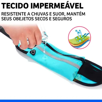Imagem de Pochete Corrida Porta Celular Fitnes Feminina Masculina Agua