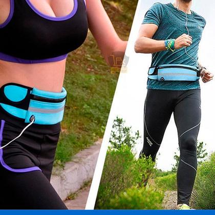 Imagem de Pochete Corrida Porta Celular Fitnes Feminina Masculina Agua