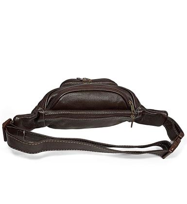 Imagem de Pochete Grande Masculina De Couro Le Voyage Com 6 Bolsos