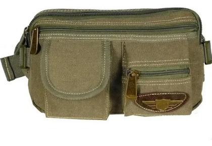 Pochete Masculina Reforçada Bolsa De Cintura em Lona Multiuso