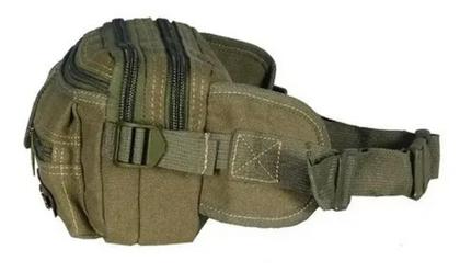 Pochete Masculina Reforçada Bolsa De Cintura em Lona Multiuso