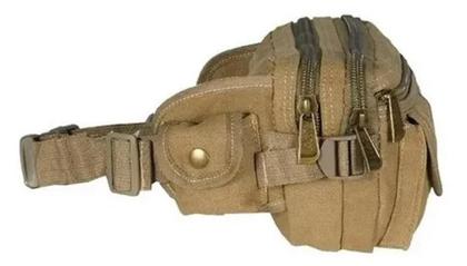 Imagem de Pochete Masculina Reforçada Bolsa De Cintura em Lona Multiuso