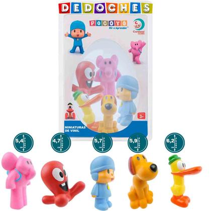 Imagem de Pocoyo 5 Mini Bonecos em Vinil Dedoches Divertidos - Cardoso