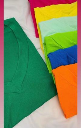 Imagem de Podrinha Tshirt Blusinha Baby Look Neon Lisa Tendência Moda Verão Feminina Clássica