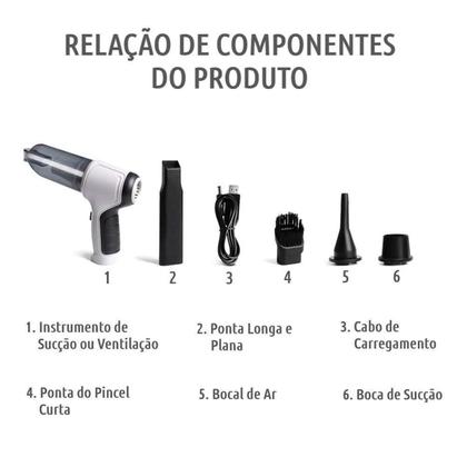 Imagem de Poeira Limpeza Recarregável Mini Aspirador Elétrico Portátil