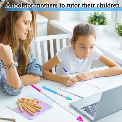 Imagem de Pointer Stick telescópico para professores Enrowtic, 12 unidades para sala de aula