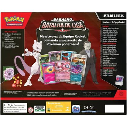Imagem de Pokemon Baralho Batalha de Liga TCG Mewtwo Ex da Equipe Rocket Copag 60 Cartas
