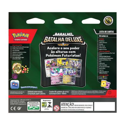 Imagem de Pokemon Baralho Batalha Deluxe Miraidon EX 60 Cards Pronto para Jogar