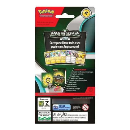 Imagem de Pokémon Baralho Deck Batalha ex Ampharos 60cartas