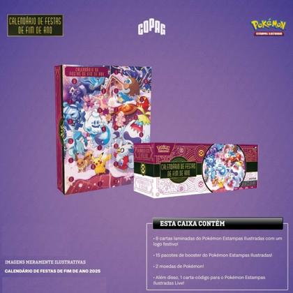 Imagem de Pokémon Box Calendário Festas Fim de Ano 2025 Copag - 35254