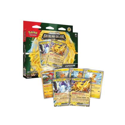 Imagem de Pokémon Box Coleção  Baralho de Batalha Deluxe TCG Zapdos EX