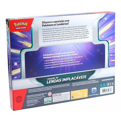 Pokémon Box Coleção EX Lendas Implacáveis Zacian 38 Cartas 100