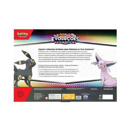 Imagem de Pokémon Cartas Box Evoluções Prismáticas Espeon Umbreon Ex