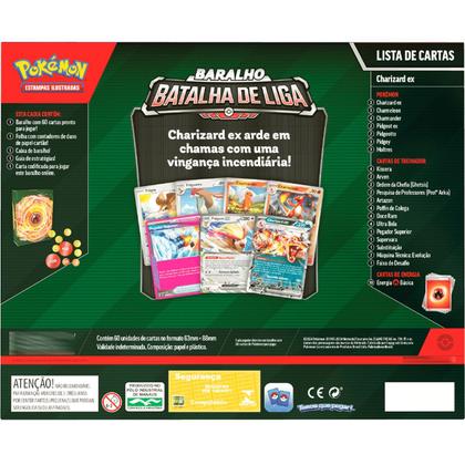Imagem de Pokemon Charizard Ex Baralho Batalha de Liga Deck Cartas Português Copag