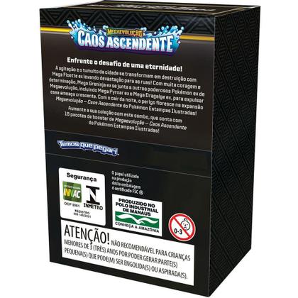 Imagem de Pokemon Combo De Pacotes Megaevolução 4 Caos Ascendente 108 Cartas Coleção Mega Greninja Mega Pyroar Mega Floette Mega Dragalge