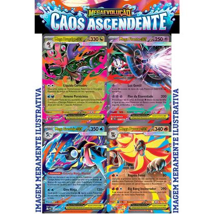 Imagem de Pokemon Combo De Pacotes Megaevolução 4 Caos Ascendente 108 Cartas Coleção Mega Greninja Mega Pyroar Mega Floette Mega Dragalge