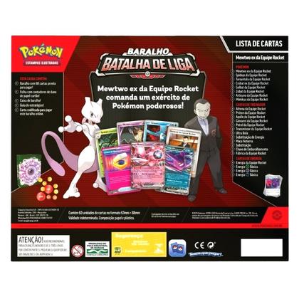 Imagem de Pokémon Mewtwo ex da Equipe Rocket Deck Baralho de Liga Oficial PT