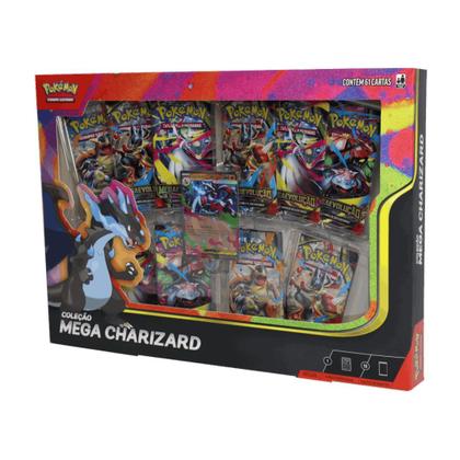 Imagem de Pokémon TCG Box Coleção Mega Charizard X ex Copag