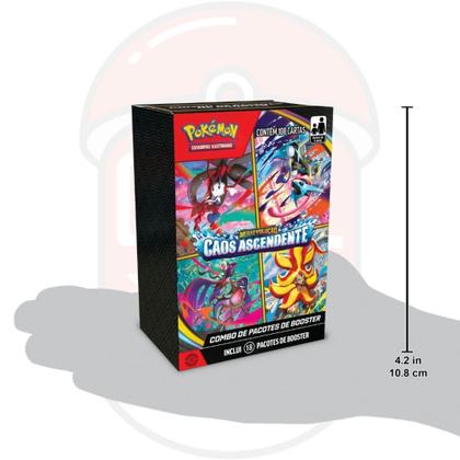 Imagem de Pokémon TCG Box Combo 18 Boosters Caos Ascendente Copag