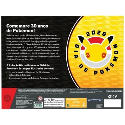 Pokémon TCG Box Dia de Pokemon 2026 Coleção 30 Anos Copag - Deck