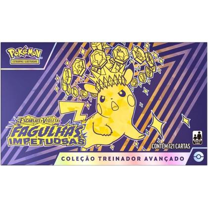 Imagem de Pokémon Tcg Box Treinador Avançado Fagulhas Impetuosas Escarlate & Violeta 8 Carta Holográfica Magneton