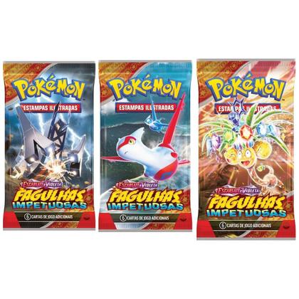 Imagem de Pokémon Tcg Box Treinador Avançado Fagulhas Impetuosas Escarlate & Violeta 8 Carta Holográfica Magneton