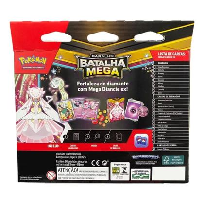 Imagem de Pokémon TCG Mega Diancie Ex Baralho Batalha Mega Copag