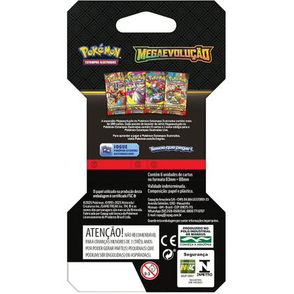 Imagem de Pokémon Tcg Megaevolução Kit 5 Boosters Copag 30 Cartas Cards Em Português