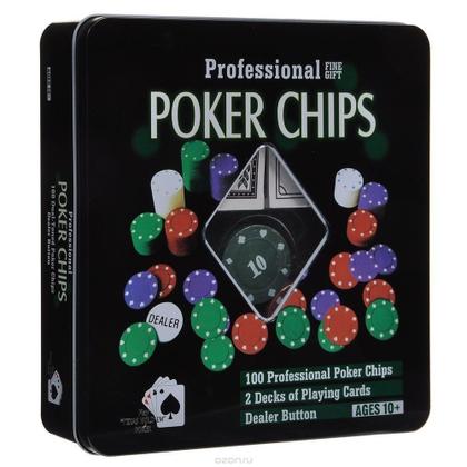 Imagem de Poker Chips Profissional 100 Fichas Numerada