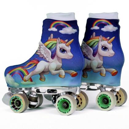 Imagem de Polaina Cobre Botas Capa Para Patins Patinashow Azul Royal