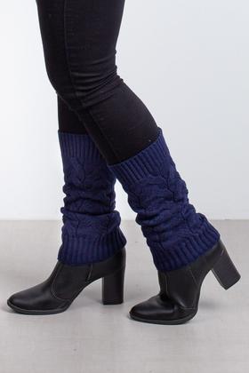 Imagem de Polaina feminina de malha tricô para inverno