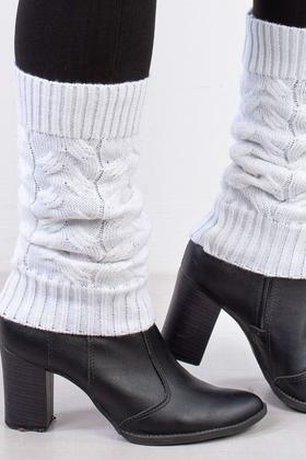 Imagem de Polaina feminina de malha tricô para inverno