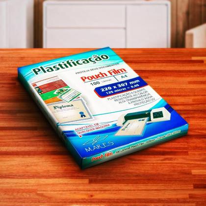 Imagem de Polaseal A4 220x307 - Kit 200 Folhas - Plástico para Plastificação Pouch Film 0,05