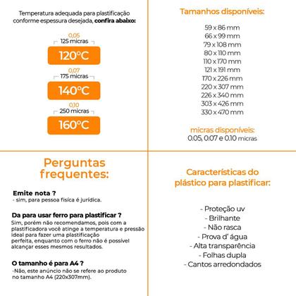 Imagem de Polaseal Plástico para plastificação 0,05 CPF 66x99 100un