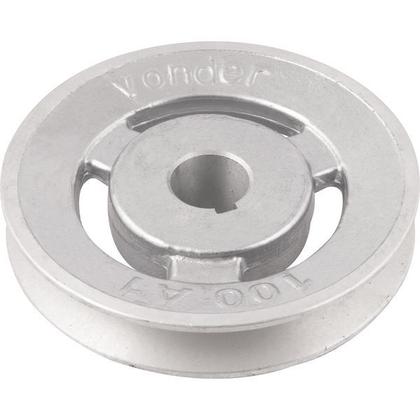 Imagem de Polia Alumínio 1 Canal Perfil A 100mm com Furo 19mm - Vonder